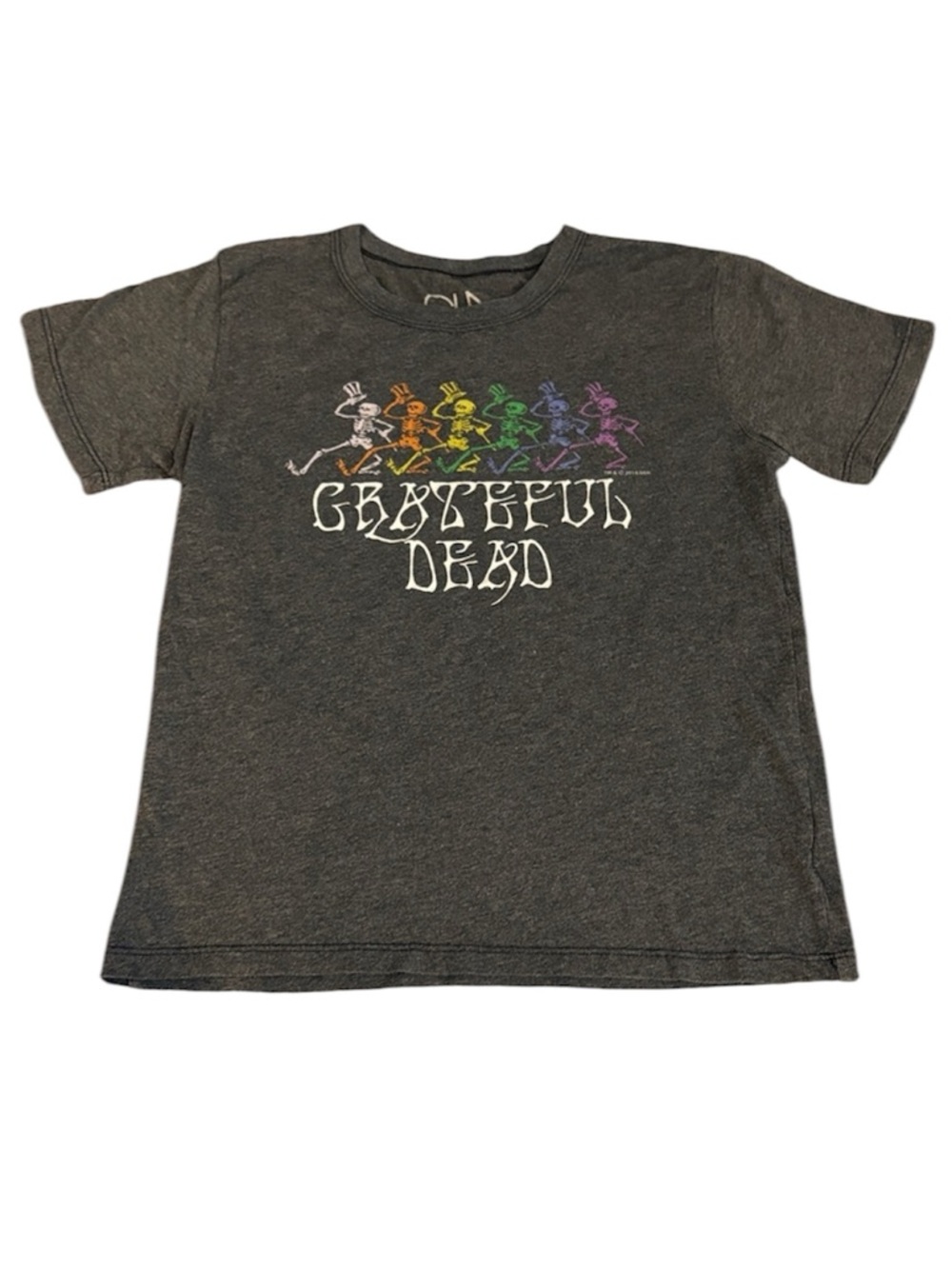 Chaser - Grateful Dead Kids Rainbow Dancing Skeletons Tee - Dark Gray Y14